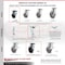 Service Caster 4 Inch Rubber on Steel Caster Set with Roller Bearings and Swivel Locks SCC SCC-35S420-RSR-BSL-4 - alternate 4